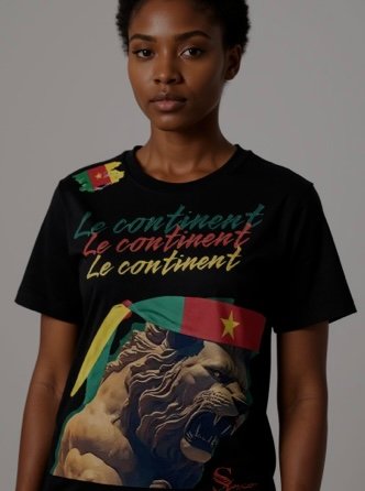 T-shirt Le continent (black color)