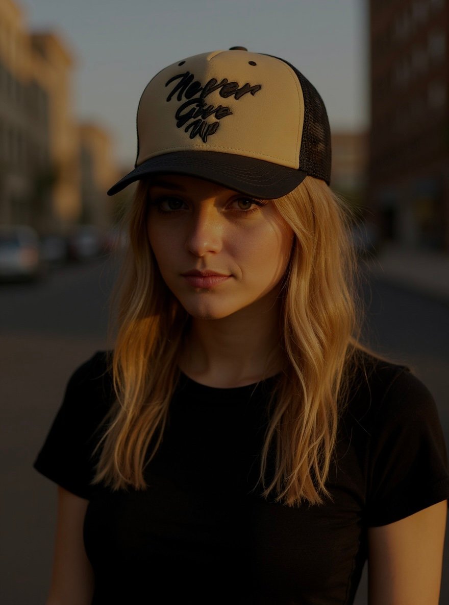 Trucker hat Never give up